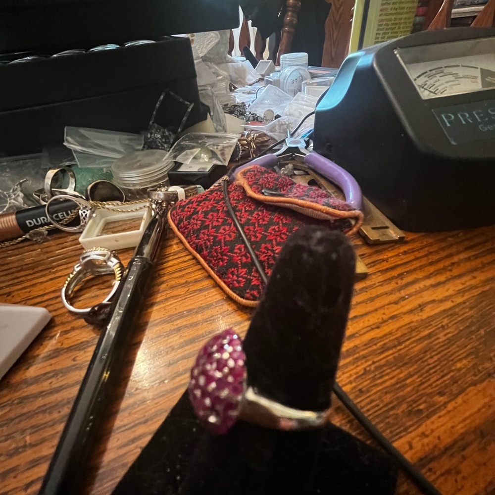 Sterling Silver Genuine Ruby Dome Ring - image 4